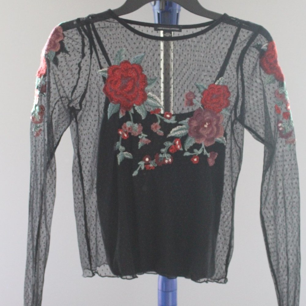 Floral Mesh Tanktop/Long-sleeve